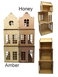 Huisje Kind - Wooden Play House - Stained DIY KIT - Excluding Furniture