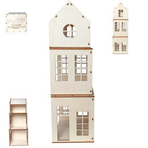 Huisje Kind -  Wooden Play House Raw DIY Kit
